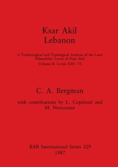 Cover for C. Bergman · Ksar Akil, Lebanon (BAR) (Paperback Bog) (1987)