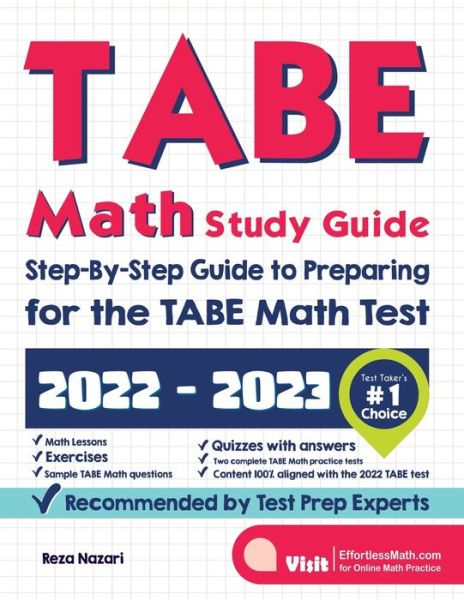 Cover for Reza Nazari · TABE Math Study Guide (Paperback Book) (2020)