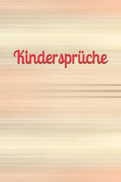 Cover for Klara Kleingrun · Kinderspr che (Paperback Book) (2019)