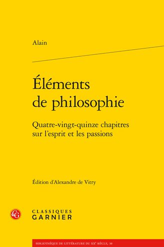 Cover for Alain · Elements de Philosophie (Paperback Book) (2022)