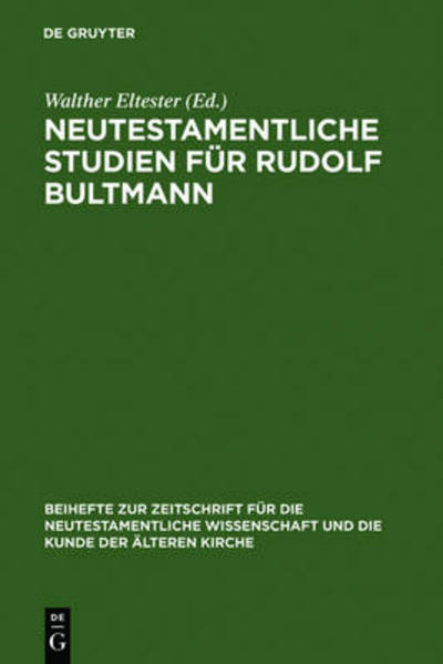 Cover for Walther Eltester · Neutestamentliche Studien für Rudolf Bu (Book) (1978)