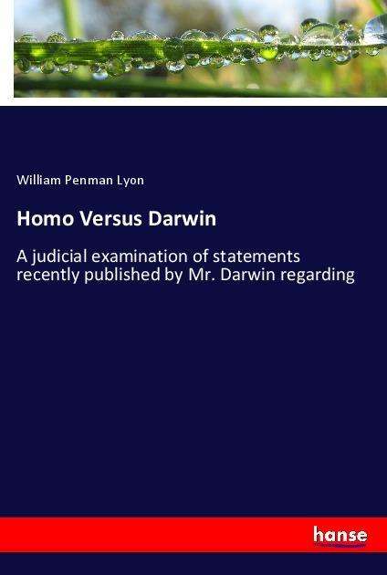 Cover for Lyon · Homo Versus Darwin (Book)