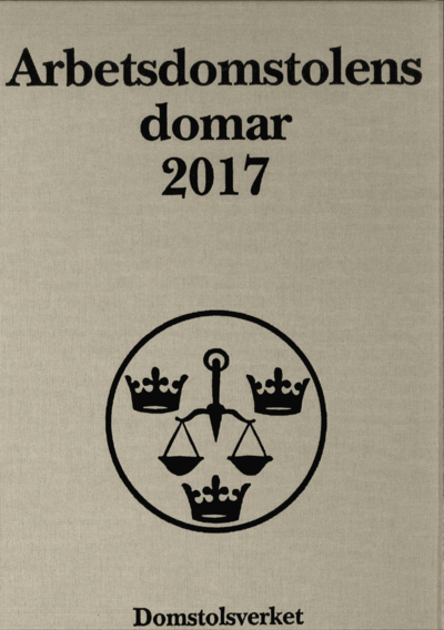 Cover for Arbetsdomstolens domar årsbok 2017 (AD) (Bok) (2018)