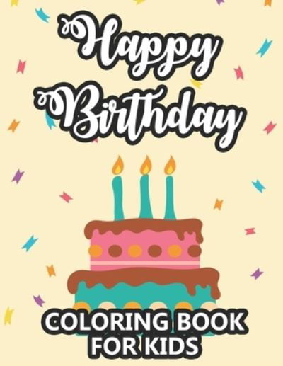 Cover for These Prints · Happy Birthday Coloring Book For Kids (Paperback Bog) (2020)