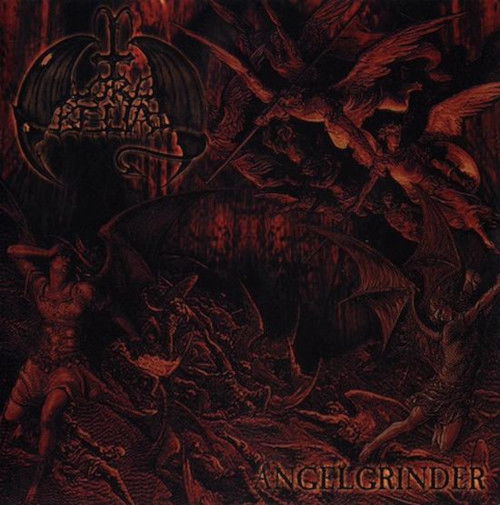 Cover for Lord Belial · Angelgrinder (Milky Clear / Red Splatter Vinyl LP) (LP) (2022)