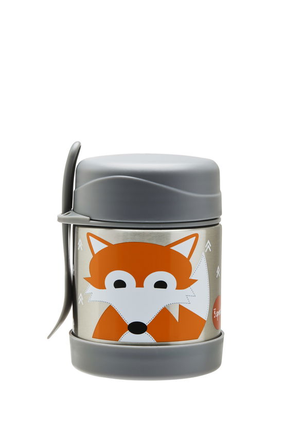 Cover for 3 Sprouts · Stainless Steel Food Jar And Spork - Gray Fox (Toys)