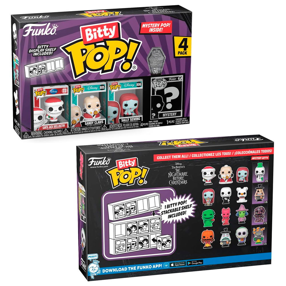 Funko Bitty Pop!: · The Nightmare Before Christmas- Santa Jack 4pk (Funko  POP!) (2023)