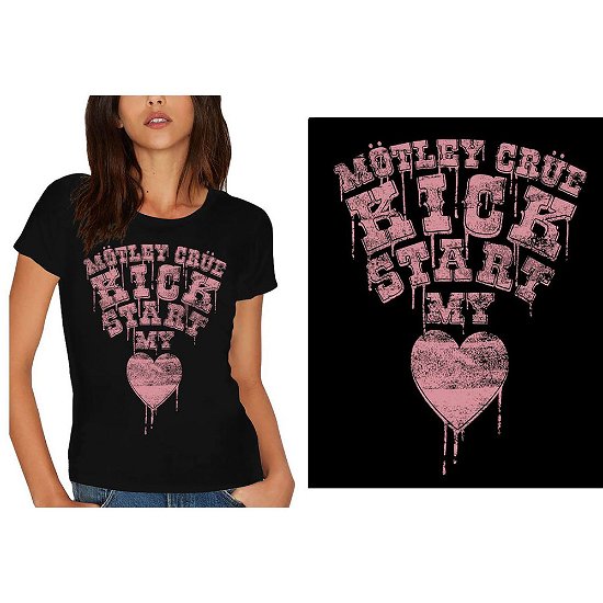 Motley Crue Ladies T-Shirt: Kick Start My Heart - Mötley Crüe - Produtos -  - 5056170673228 - 
