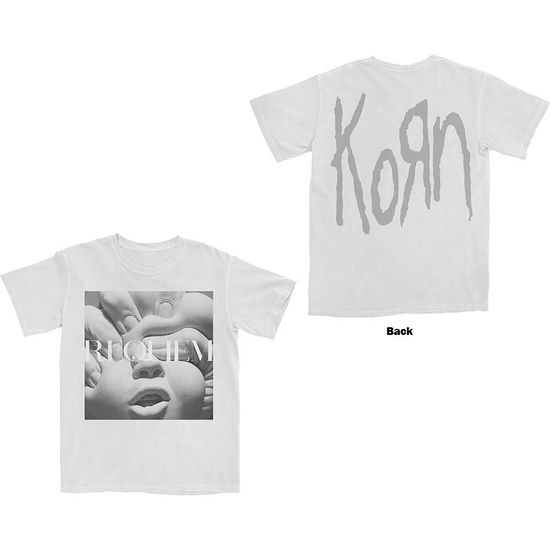 Korn Unisex T-Shirt: Requiem Album Cover (Back Print) - Korn - Fanituote -  - 5056561020228 - 