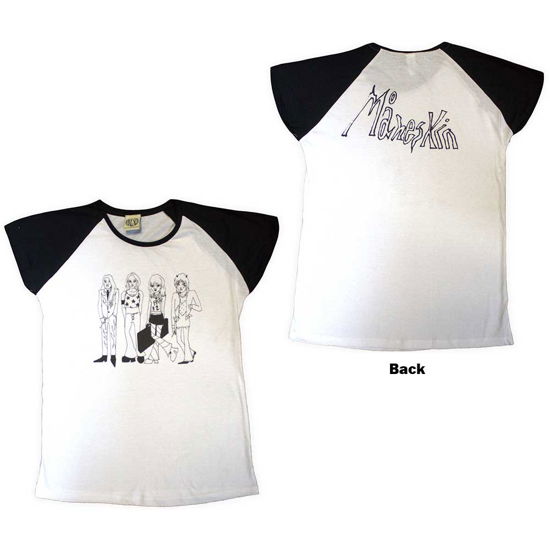 Cover for Måneskin · Maneskin Unisex Raglan T-Shirt: Mini Doodles (Back Print &amp; Ex-Tour) (T-shirt) [size XL]