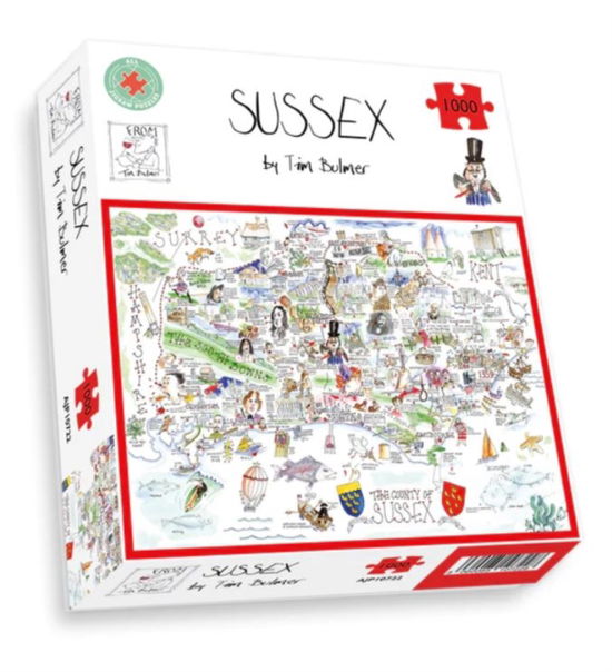 Cover for Map of Sussex Jigsaw 1000 Piece Puzzle (MERCH) (2023)