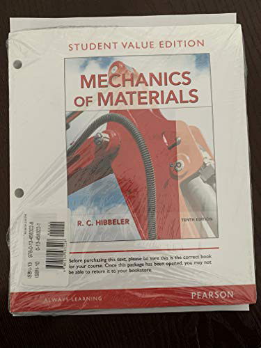 Cover for Russell C. Hibbeler · Mechanics of Materials, Student Value Edition + Modified Mastering Engineering with Pearson eText -- Access Card Package (Loose-leaf) (2016)