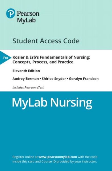 Cover for Audrey Berman · MyLab Nursing with Pearson eText -- Access Card -- for Kozier &amp; Erb's Fundamentals of Nursing (Print) (2020)