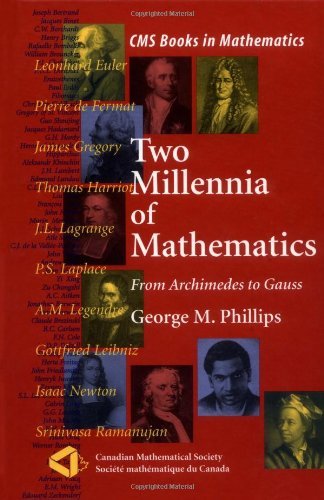 Cover for George M. Phillips · Two Millennia of Mathematics: From Archimedes to Gauss - CMS Books in Mathematics (Gebundenes Buch) [2000 edition] (2000)