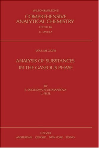 Cover for E. Smolkova-Keulemansova · Analysis of Substances in the Gaseous Phase - Comprehensive Analytical Chemistry (Hardcover Book) (1991)