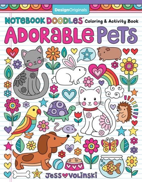 Cover for Jess Volinski · Notebook Doodles Adorable Pets: Coloring &amp; Activity Book (Paperback Book) (2018)