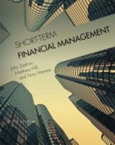 Cover for John Zietlow · Short-Term Financial Management (Pocketbok) [5 Revised edition] (2016)