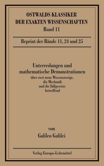 Cover for Galileo Galilei · Unterredungen U.math.demons. (Book)