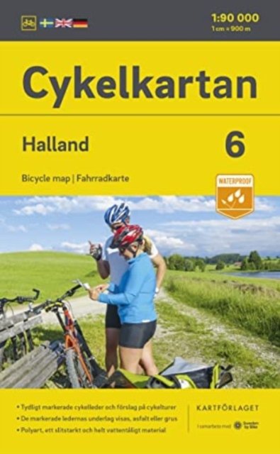 Cover for Kartförlaget · Cykelkartan: Halland (Innbunden bok) (2023)