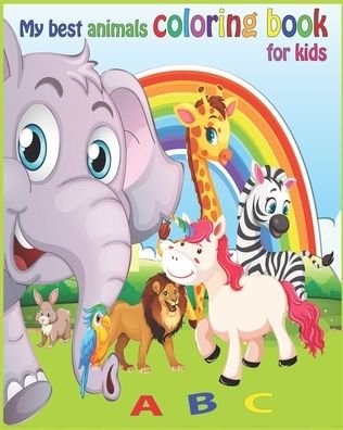 Cover for Imko Design · My best animals coloring book for kids: Animals coloring book/ Notebook gift, 52 pages 8x10 soft cover. (Paperback Bog) (2020)