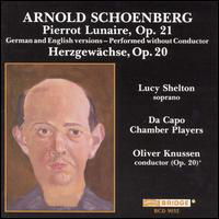 Cover for Schoenberg / Shelton / Da Capo Chamber Players · Pierrot Lunaire (CD) (1992)