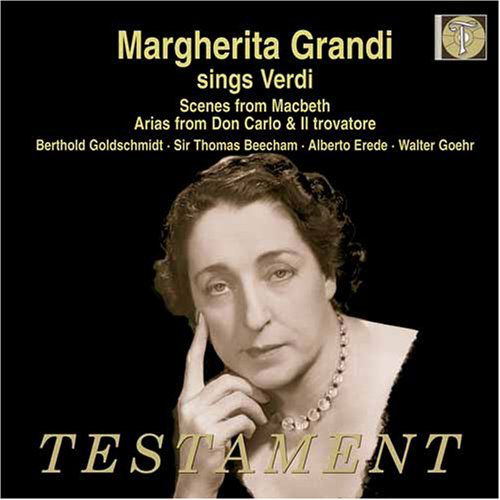 Margherita Grandi · Scenes From Macbeth Testament Klassisk (CD) (2006)