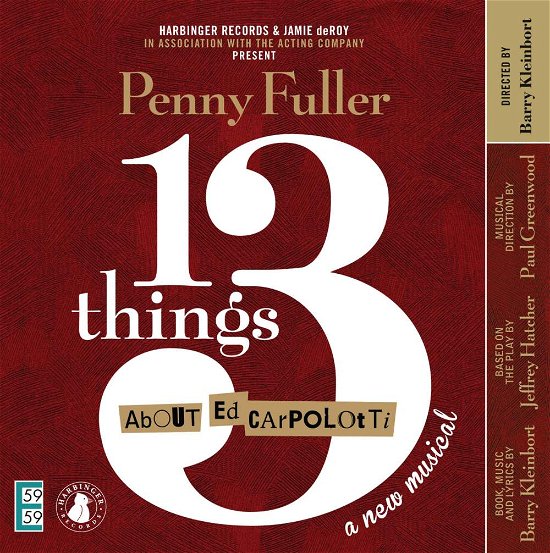 Cover for Kleinbort,barry / Fuller,penny / Greenwood,paul · 13 Things About Ed Carpolotti (CD) (2017)
