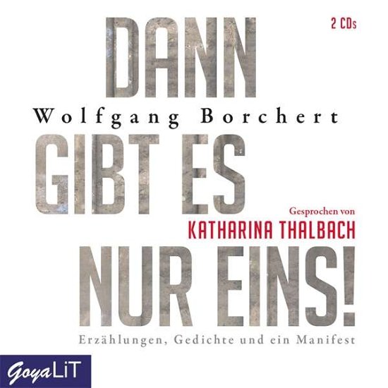 Cover for Thalbach Katharina · Dann Gibt Es Nur Eins! er (CD) (2020)