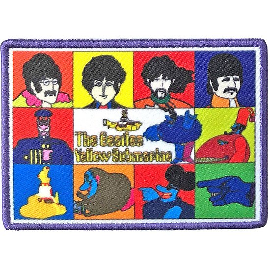 The Beatles Standard Printed Patch: Yellow Submarine Characters - The Beatles - Gadżety -  - 5056170692229 - 