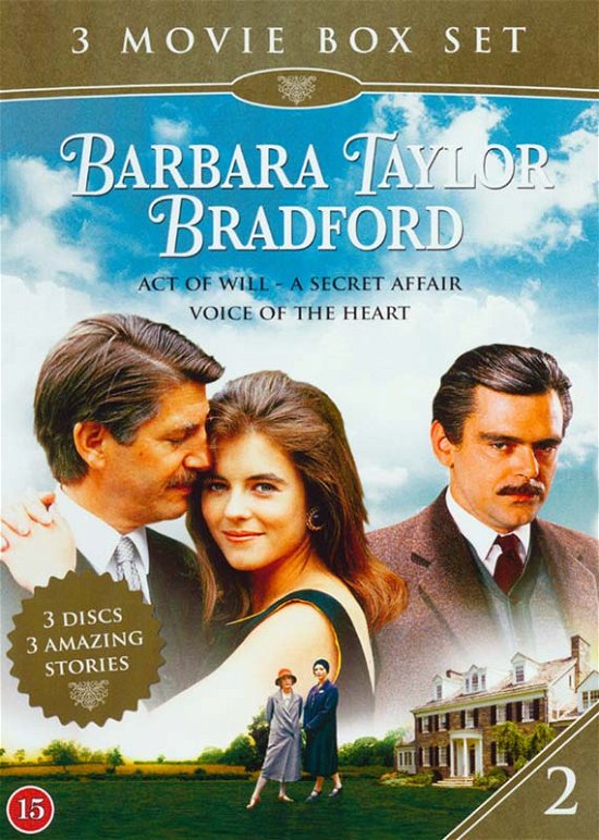 Cover for Barbara Taylor Bradford · Viljens Magt (1989) + En Hemmelig Affære (1999) + Kærlighedens Stemme (1989) [DVD BOX] (DVD) (2023)