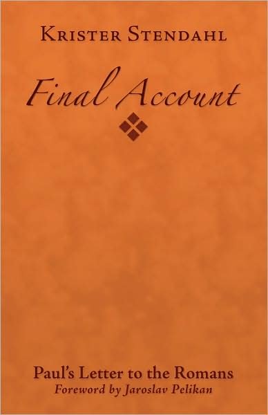 Cover for Krister Stendahl · Final Account: Paul's Letter to the Romans (Taschenbuch) (1995)