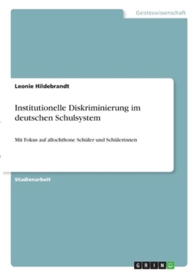 Cover for Hildebrandt · Institutionelle Diskriminie (N/A)