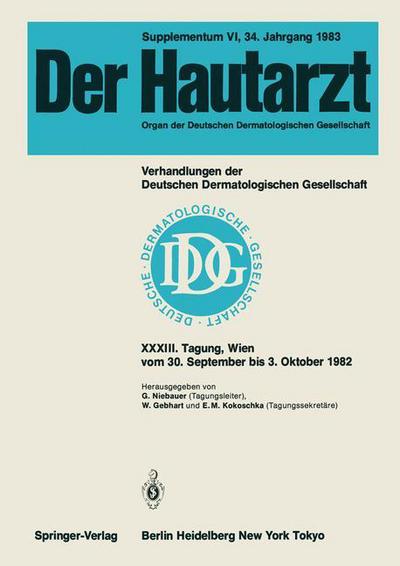 Cover for G Wiebauer · Verhandlungen der Deutschen Dermatologischen Gesellschaft (Paperback Book) [Softcover reprint of the original 1st ed. 1983 edition] (2012)