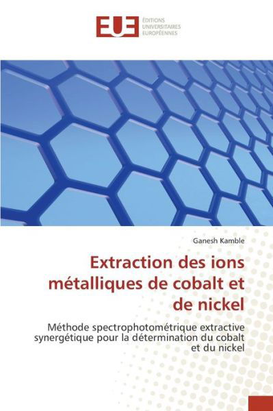 Cover for Kamble · Extraction des ions métalliques (Buch) (2020)