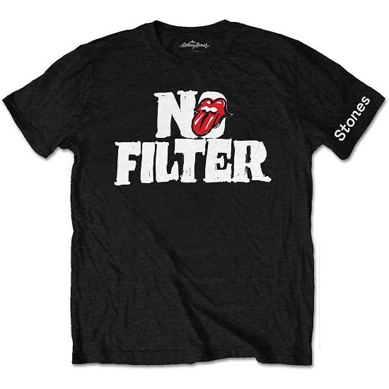 Cover for Rock Off · Rolling Stones (The): No Filter Header Logo (T-Shirt Unisex Tg S) (T-shirt) [size S] [Black - Unisex edition]