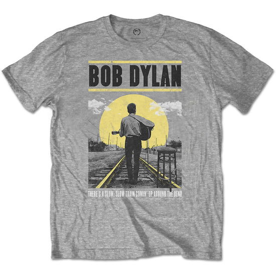 Bob Dylan Unisex T-Shirt: Slow Train (Grey) (XX-Small) - Bob Dylan - Merchandise -  - 5056368666230 - April 6, 2021