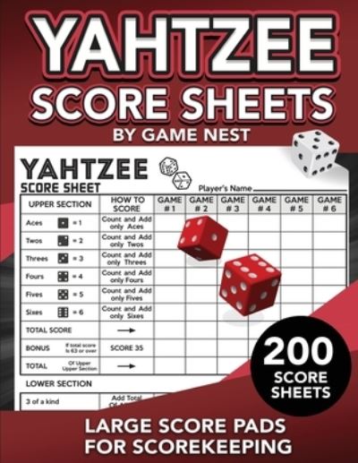 Cover for Game Nest · Yahtzee Score Sheets (Paperback Book) (2020)