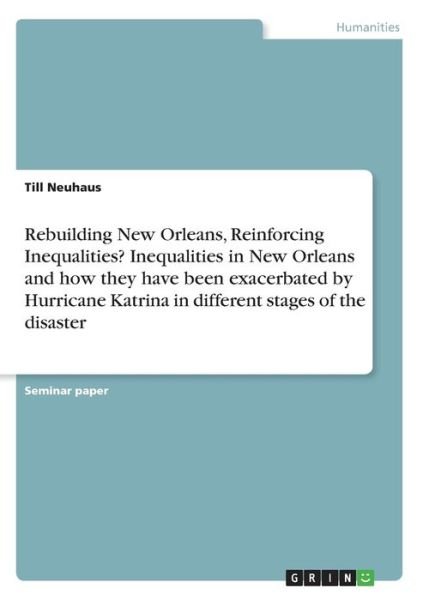 Cover for Neuhaus · Rebuilding New Orleans, Reinfor (Bok)