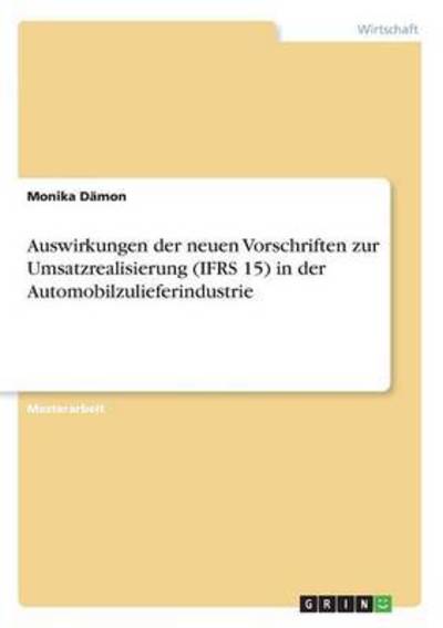 Cover for Dämon · Auswirkungen der neuen Vorschrift (Book) (2016)