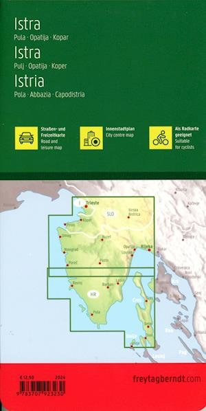 Cover for Istria · Istria Road and Leisure Map: Pula - Opatija - Koper (Kort) (2024)