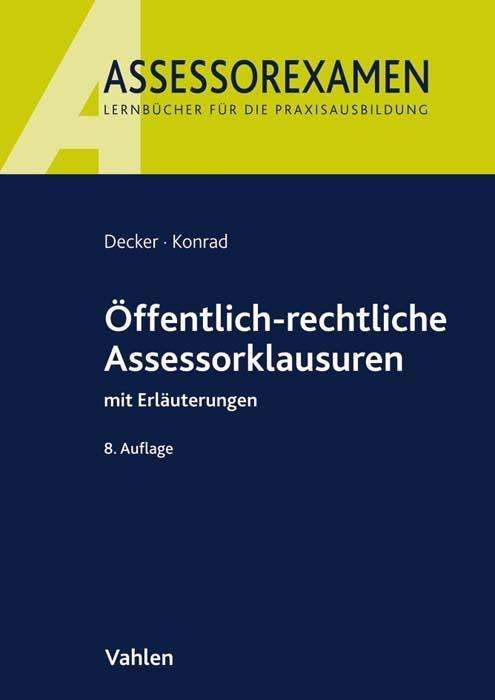 Cover for Decker · Öffentlich-rechtliche Assessorkl (Book)