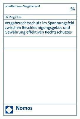Cover for Chen · Vergaberechtsschutz im Spannungsfe (Bok) (2019)