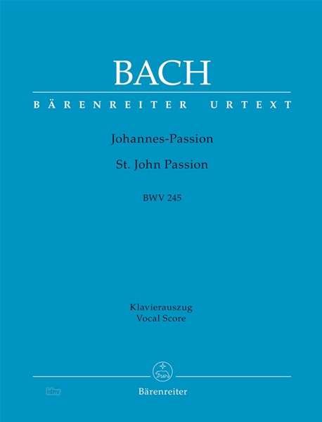 Cover for Johann Sebastian Bach · Bach,js:johannespassion,kla.ba5037-90 (Bog)