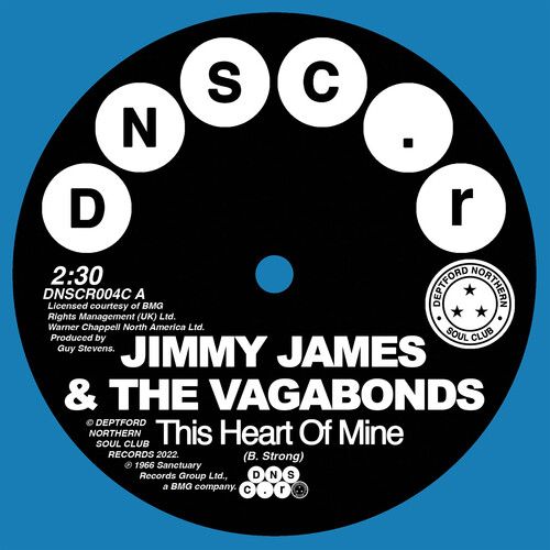 Cover for James, Jimmy &amp; The Vagabonds · This Heart Of Mine / Let Love Flow (7&quot;) [Limited edition] (2022)