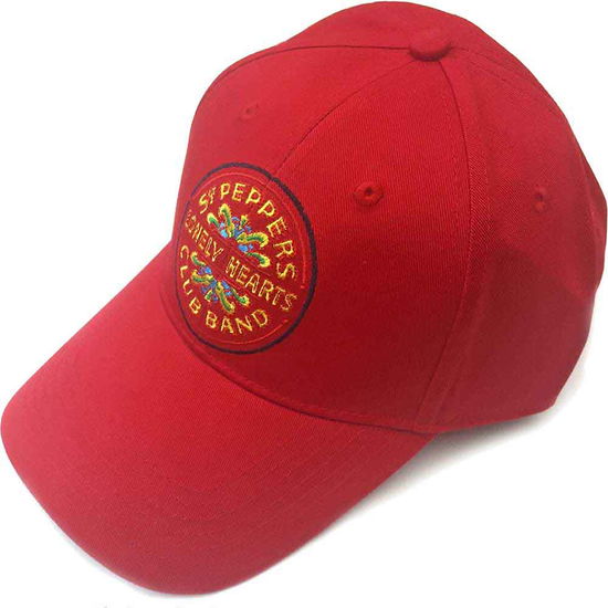 Cover for The Beatles · The Beatles Unisex Baseball Cap: Sgt Pepper Drum (Red) (Klær) [Red - Unisex edition]