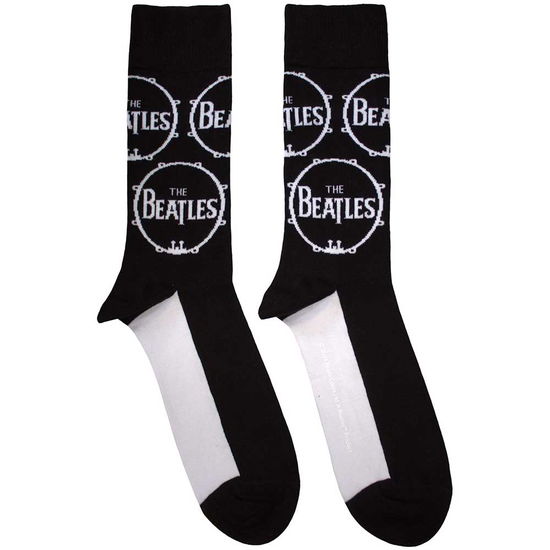 The Beatles Unisex Ankle Socks: Drum Logo Repeat - The Beatles - Gadżety -  - 5056737265231 - 16 lipca 2024