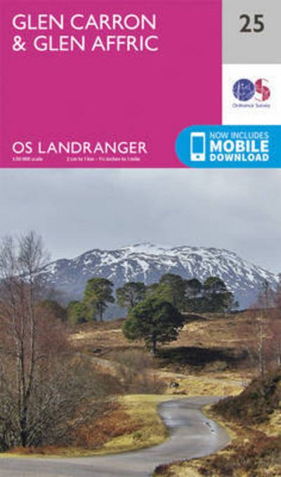 Cover for Ordnance Survey · Glen Carron &amp; Glen Affric - OS Landranger Map (Kartor) [February 2016 edition] (2016)