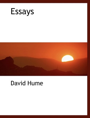 Cover for Hume, David (Burapha University Thailand) · Essays (Hardcover Book) (2009)