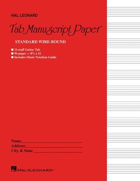 Guitar Tablature Manuscript Paper - Wire-Bound - Hal Leonard Corp. Staff - Livros - Leonard Corporation, Hal - 9781495049231 - 1 de outubro de 2015