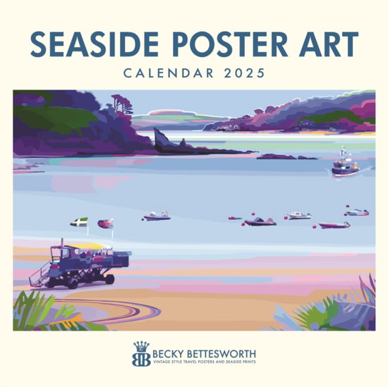 Cover for Carousel Calendars · Seaside Poster Art by Becky Bettesworth Square Wall Calendar 2025 (Paperback Book) (2024)